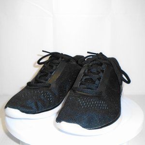 Flex Foam Black Lace Up Walking Shoes Size 7